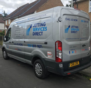 Clearing blocked drains at a residential property in Golding Road, Sevenoaks, Kent TN13