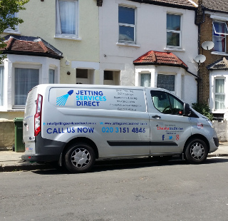 Drain cleaning at terraced property in Balgowan Street, Plumstead, South East London SE18